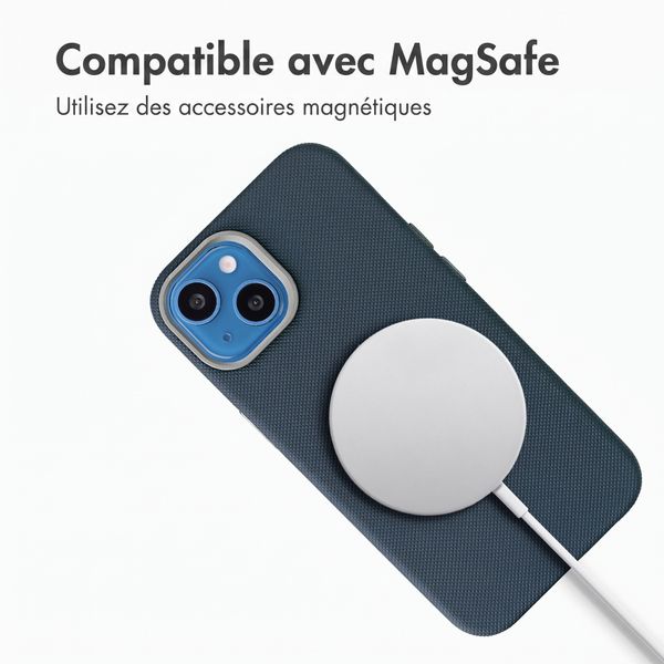 Accezz Coque arrière Mesh avec MagSafe Apple iPhone 14 / 13 - Bleu foncé