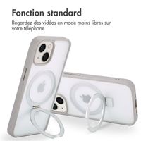 Accezz Coque Ring Stand avec MagSafe Apple iPhone 15 - Gris