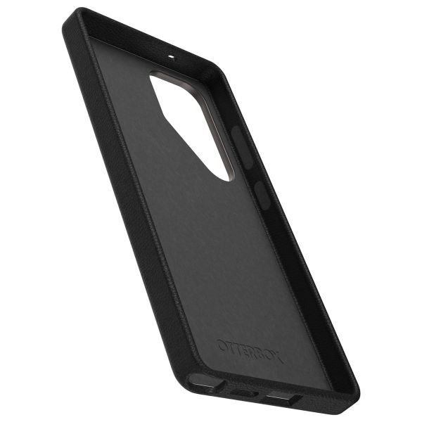OtterBox Coque en cuir de cactus Symmetry Samsung Galaxy S25 Ultra - Noir Ash