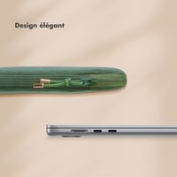 Selencia Pochette ordinateur Corduroy 13-14 pouces - Sage Green