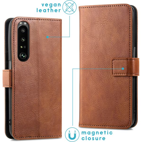 imoshion Étui de télephone portefeuille de luxe Sony Xperia 1 III - Marron