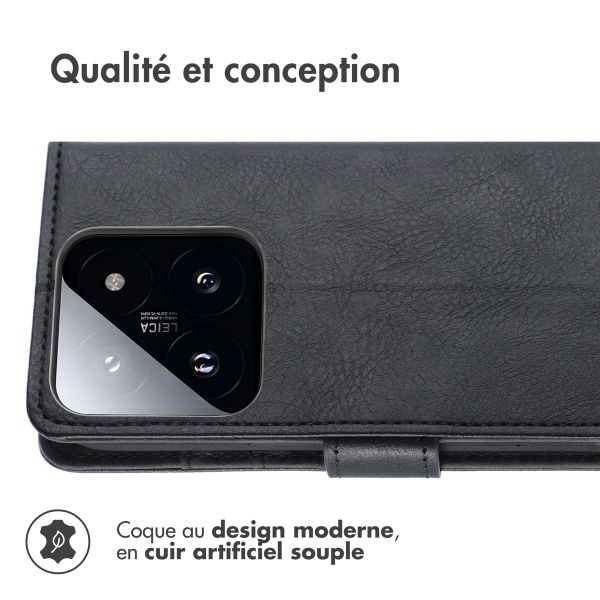 imoshion Étui de télephone portefeuille de luxe Xiaomi 14T Pro - Noir