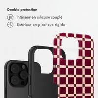 Selencia Coque arrière Vivid Apple iPhone 16 Pro - Check This Burgundy