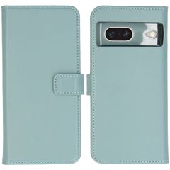 Selencia Étui portefeuille en cuir véritable Google Pixel 7 - Air Blue
