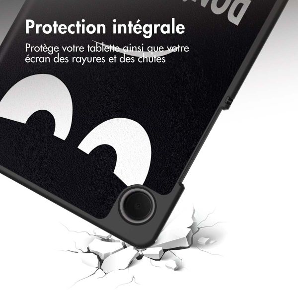 imoshion Coque tablette Design Trifold Samsung Galaxy Tab A11 / A9 8.7 pouces - Don't touch