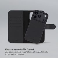 Accezz Coque portefeuille Edge amovible avec MagSafe Apple iPhone 18 Pro / 17 Pro - Noir