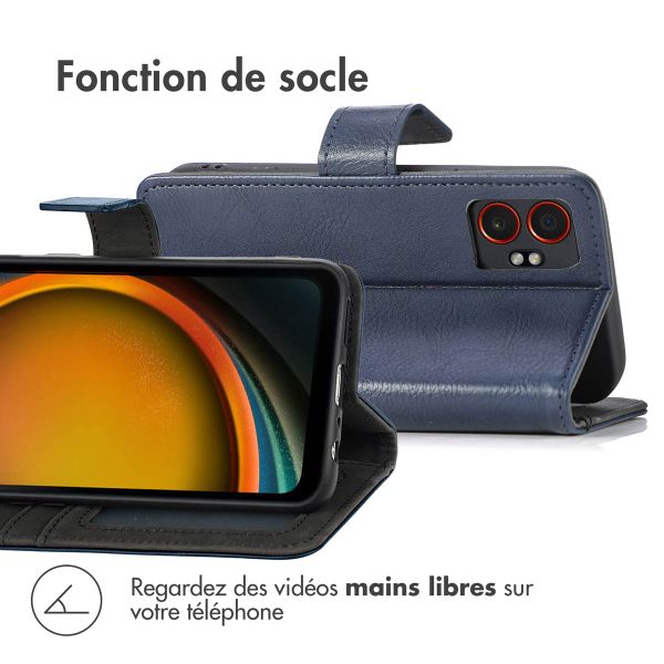 imoshion Étui de télephone portefeuille de luxe Samsung Galaxy Xcover 7 Pro - Bleu foncé