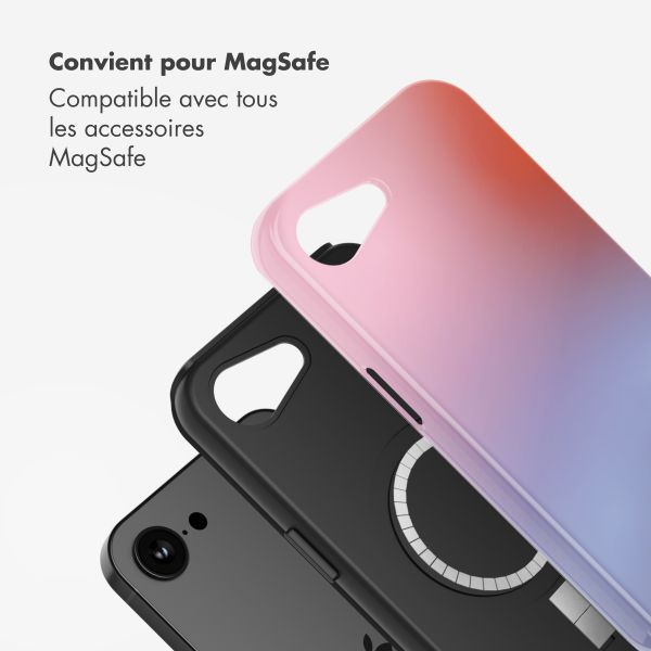 Selencia Coque arrière Vivid avec MagSafe Apple iPhone 17e / 16e - Gradient Soft Blush