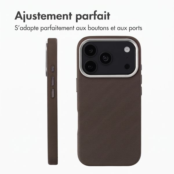Accezz Coque arrière Mesh avec MagSafe Apple iPhone 17 Pro Max - Marron