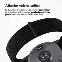 imoshion Bracelet QuickFit® en nylon  - Connexion Garmin 20 mm - Taille L/XL - Noir