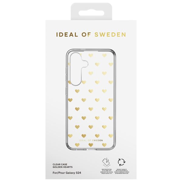 iDeal of Sweden Coque Clear MagSafe Samsung Galaxy S24 - Golden Hearts