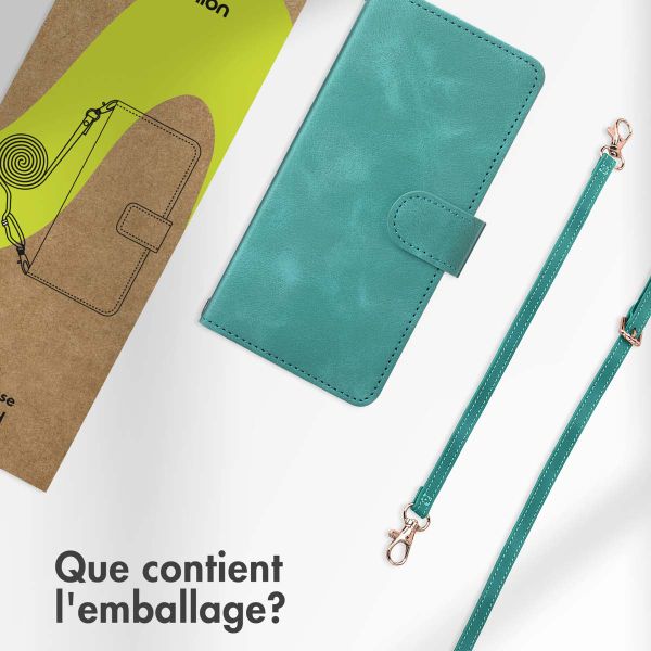 imoshion Etui de télephone portefeuille avec cordon Samsung Galaxy S25 FE - Turquoise
