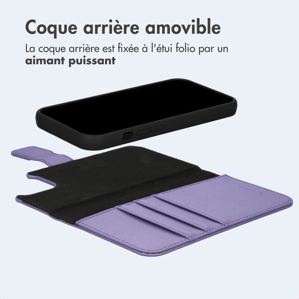 imoshion Étui portefeuille luxe 2-en-1 amovible Apple iPhone 12 (Pro) - Violet