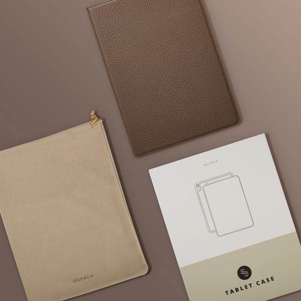 Selencia Coque tablette Riva Apple iPad Air 11 pouces (2026) M4 / (2025) M3 / (2024) M2 / Air 5 (2022) / Air 4 (2020) - Mocha Brown