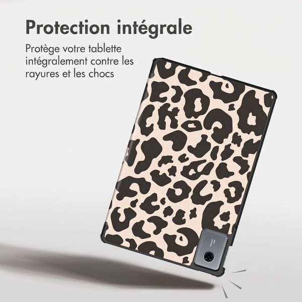 imoshion Coque tablette Design Trifold Lenovo Idea Tab - Leopard