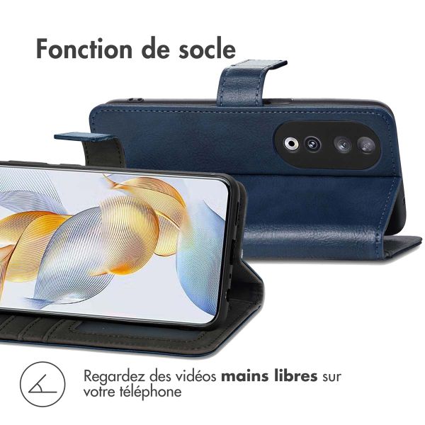 imoshion Étui de télephone portefeuille de luxe Honor 90 - Bleu foncé