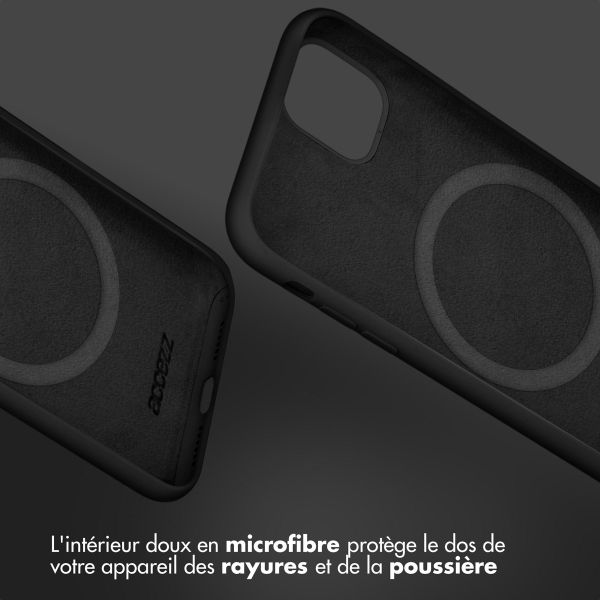 Accezz Coque Liquid Silicone avec MagSafe Apple iPhone 14 Pro Max - Noir