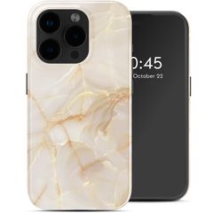 Selencia Coque arrière Vivid avec MagSafe Apple iPhone 15 Pro - Golden Beige Marble