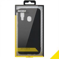 Accezz Coque Liquid Silicone Samsung Galaxy A40 - Bleu foncé