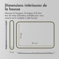 Accezz Pochette ordinateur 17 pouces - Noir