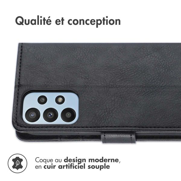 imoshion Étui de télephone portefeuille de luxe Samsung Galaxy A23 (5G) - Noir