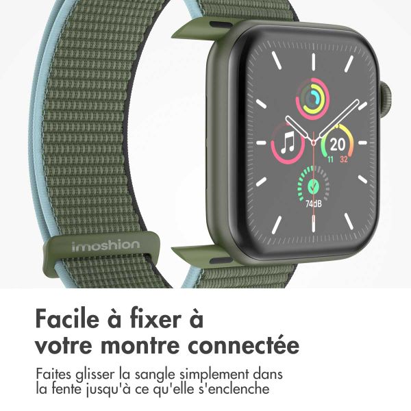imoshion Bracelet en nylon Apple Watch | 38/40/41/42 mm - Dark Olive