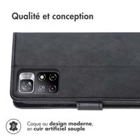 imoshion Étui de télephone portefeuille de luxe Xiaomi Redmi Note 11 (4G) / Note 11S (4G) - Noir