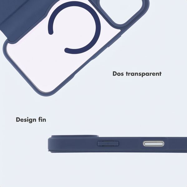 imoshion Bookcase transparente avec MagSafe Apple iPhone 17 Pro Max - Bleu
