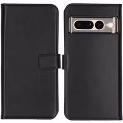 Selencia Étui portefeuille en cuir véritable Google Pixel 7 Pro - Noir