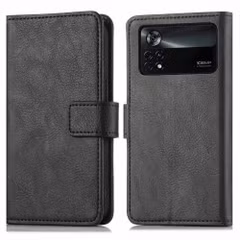 imoshion Étui de télephone portefeuille de luxe Xiaomi Poco X4 Pro 5G - Noir