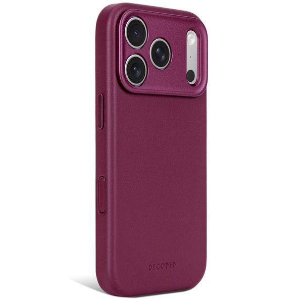 Decoded Coque en cuir MagSafe Apple iPhone 18 Pro / 17 Pro - Aubergine