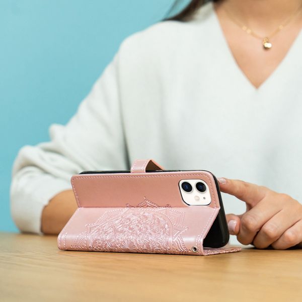 imoshion Etui de télephone Mandala Samsung Galaxy A52(s) (5G/4G) - Rose Doré