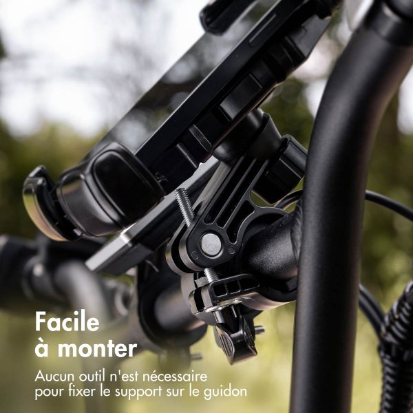 imoshion Support de téléphone robuste pour vélo - Rotation à 360° - Universel - Noir