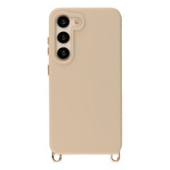 Selencia Coque arrière Rivièra avec MagSafe avec crochets amovibles Samsung Galaxy S23 - Milky Latte