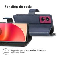 imoshion Étui de télephone portefeuille de luxe Motorola Edge 50 Fusion - Bleu foncé