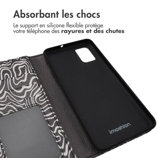 imoshion Étui de télephone portefeuille Design Samsung Galaxy A51 - Black And White