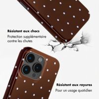 Selencia Coque arrière Vivid avec MagSafe Apple iPhone 15 Pro - Happy Dots Chocolate