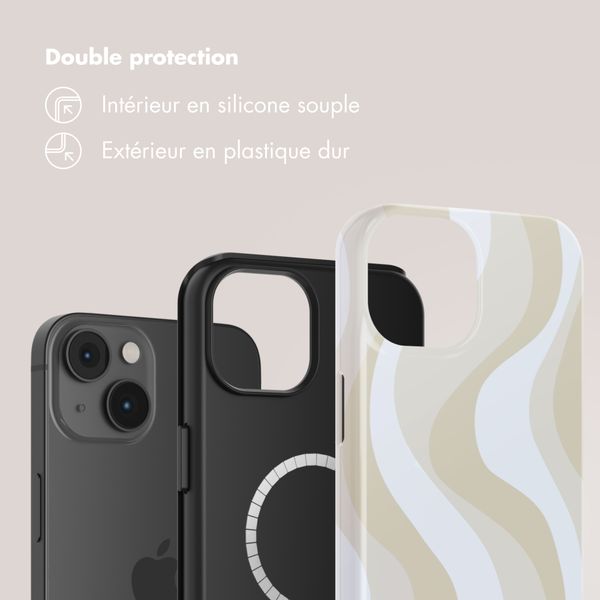 Selencia Coque arrière Vivid avec MagSafe Apple iPhone 14 - Desert Waves Beige