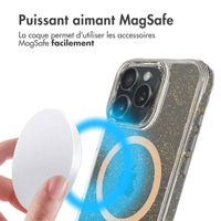 imoshion Coque arrière transparente Pailletée avec MagSafe Apple iPhone 16 Pro Max - Doré