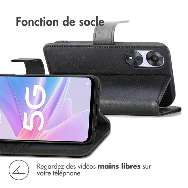 imoshion Étui de télephone portefeuille de luxe Oppo A78 (4G) - Noir