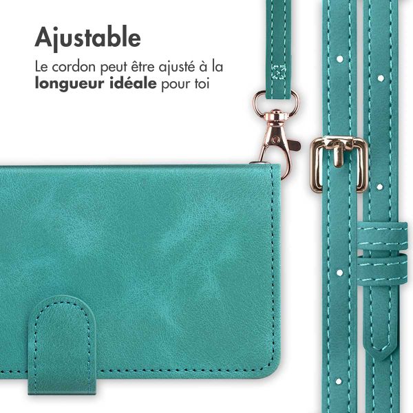 imoshion Etui de télephone portefeuille avec cordon Samsung Galaxy A55 - Turquoise