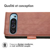 imoshion Étui de télephone portefeuille de luxe Google Pixel 9 / 9 Pro - Marron