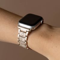Selencia Bracelet à maillons scintillants Apple Watch | 38/40/41/42 mm - Champagne Gold