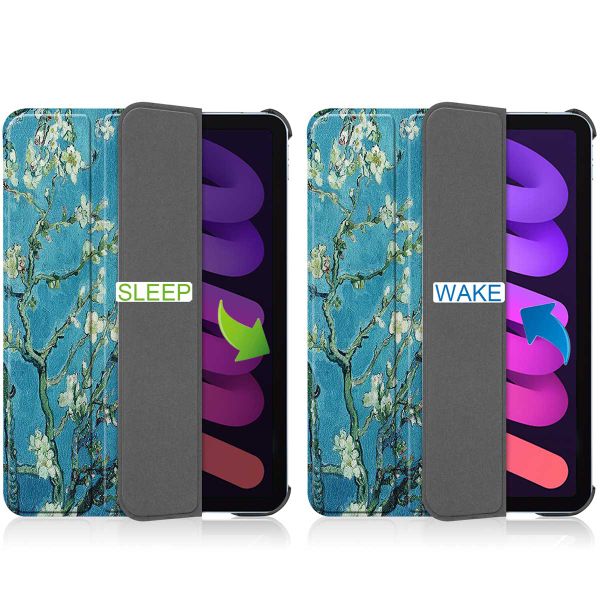 imoshion Coque tablette Design Trifold Apple iPad Mini 7 (2024) / iPad Mini 6 (2021) - Green Plant