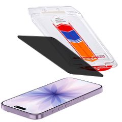 Accezz Protection d'écran en verre trempé avec filtre de confidentialité + Applicateur Apple iPhone 17