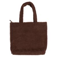 Selencia Sac Fourre-tout Zaya - Teddy Sac Ordinateur 16 pouces - Choco Brown
