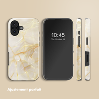 Selencia Coque arrière Vivid avec MagSafe Apple iPhone 17 - Golden Beige Marble
