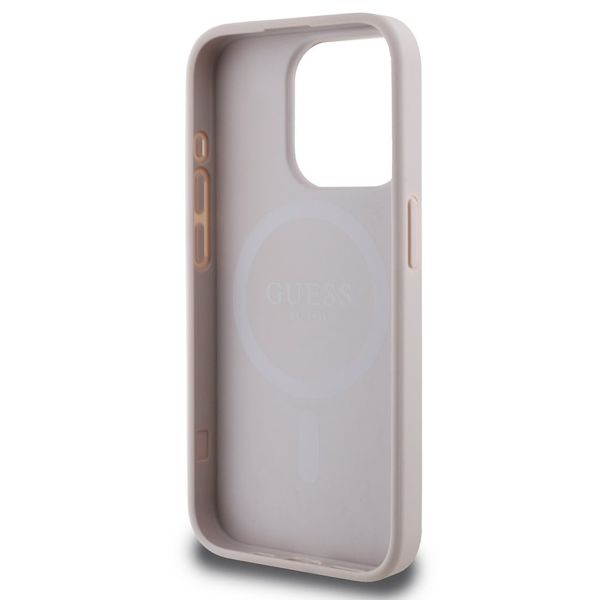 Guess Coque 4G Metal Logo MagSafe Apple iPhone 15 Pro Max - Rose