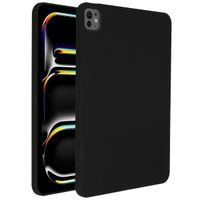 Accezz Coque Liquid Silicone avec porte-stylet Apple iPad Pro 11 (2025) M5 / (2024) M4 - Noir