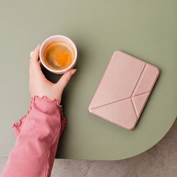 imoshion Étui de liseuse portefeuille Pliable Kobo Libra Colour - Rose Doré